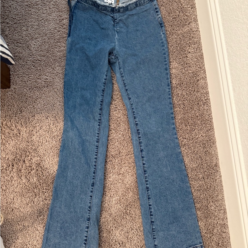 Superdown Blue Flare Jeans